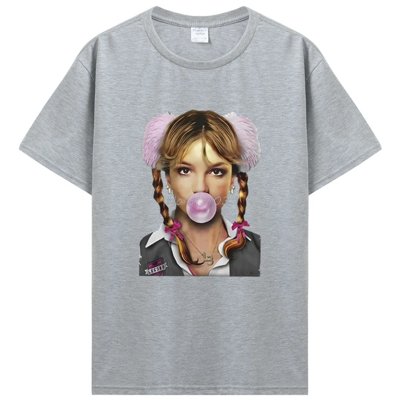 Koszulka z grafiką piosenkarki, koszulka z motywem bubblegum, damska koszulka wysokiej jakości w stylu vintage, koszulka, topy, odzież uliczna, oddychający top