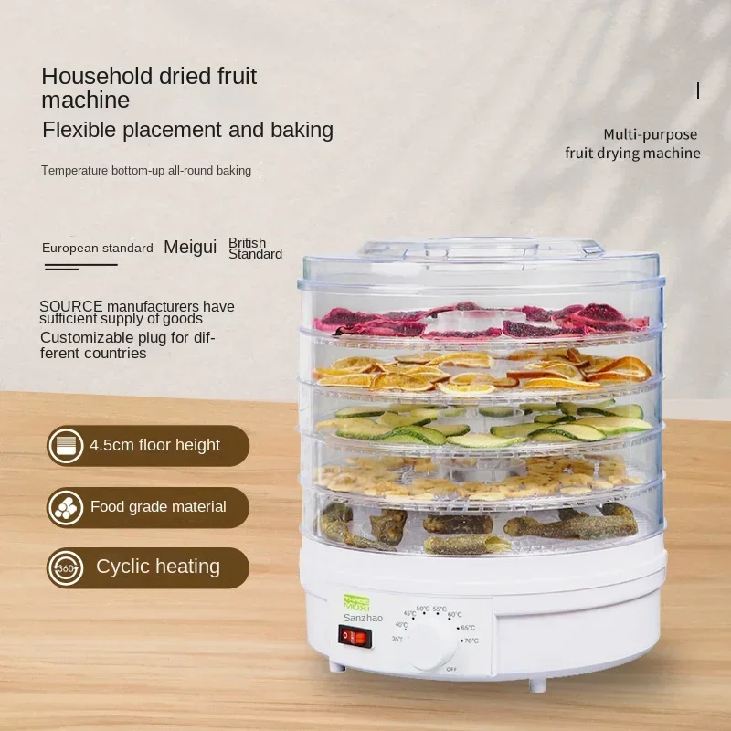 Vegetables and Fruits Air Dryer Pet Snacks Dehydrated Fruit Dehydrator 5 Layers Foodstuff Dryer