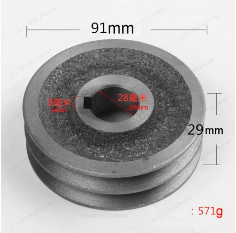 50-100mm Cast Iron V-Belt Pulley Double Groove A/B Type Motor Pulley 2 Slot Power Tool Accessory Replacement Part