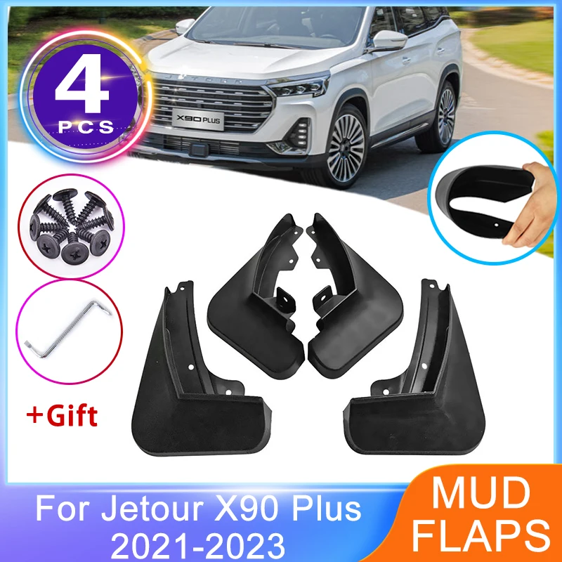 

4Pcs For Jetour X90 Plus 2021 2022 2023 Front Rear Mudguards Wheels Protector Splash Guards Fender Car Accessories Mud Flaps