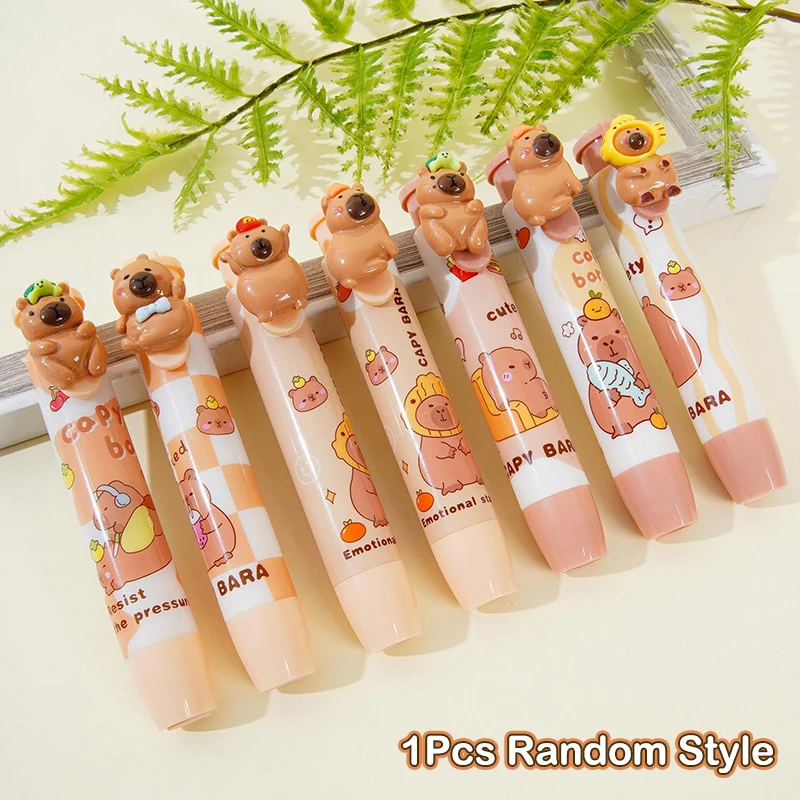 

Cute Retractable Capybara Eraser Soft Clean Mechanical Eraser Student Stationery Pressing Pencil Eraser Office Supplies Gifts