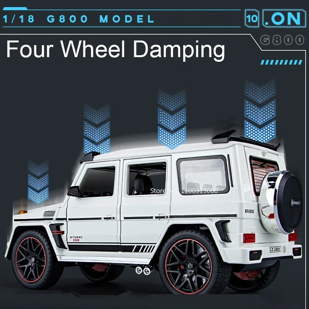 1/18 Scale G800 Model Car Toys Alloy Diecast Metal Off-Road Vehicles Collection With Sound & Light Toy Cars Children Gift Series