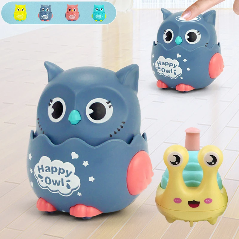 1pc Funny Owl Inertial Car Classic Wind Up Toys Baby Boy Girl Pull Back Toys Kindergarten Kids Christmas Gifts Inertial Toy Car