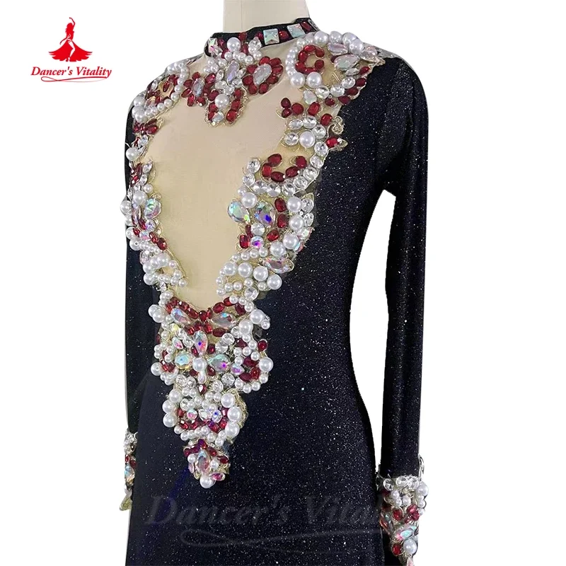 Belly Dance Competition Clothing for Women Bellydance Iraqi Hair Swing Robe High-End Custom Female Oriental Dance Wear Dress