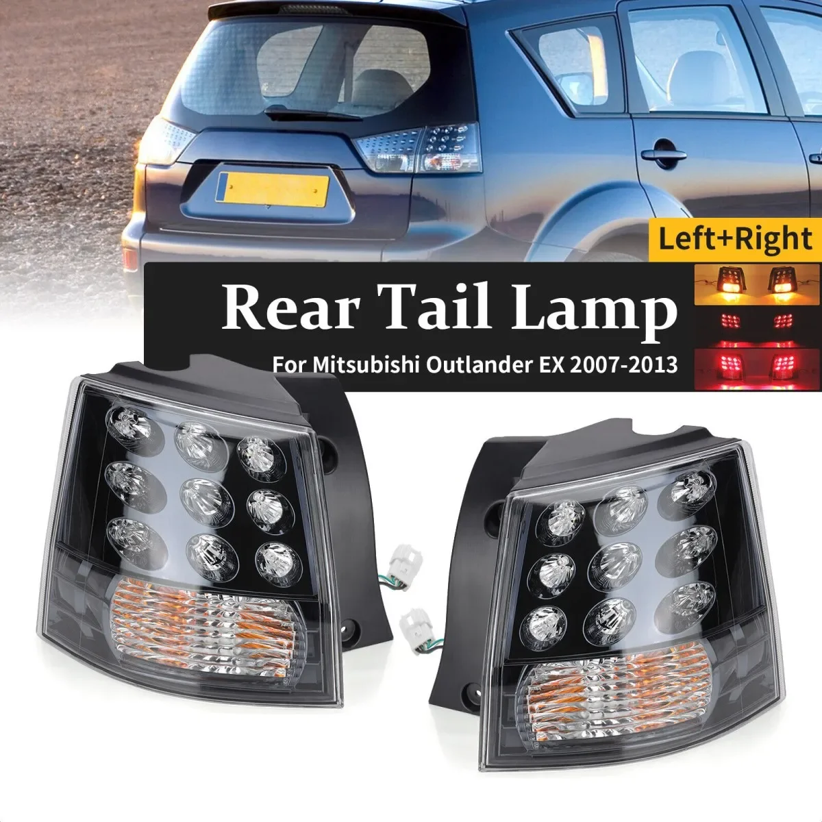For Mitsubishi Outlander EX 2007 2008 2009 2010 2011 2012 2013 Rear Brake Stop Lamp 8330A379 8330A380 Left Right Outer TailLight
