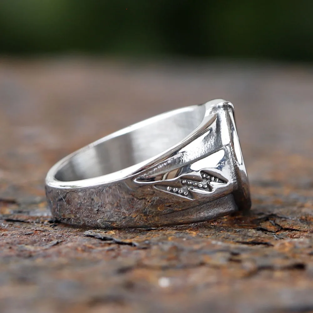 خواتم هيب هوب مطلية بالذهب للرجال ، خاتم ستانلس ستيل 316 لتر ، مجوهرات كلاسيكية للزوجين ، أفضل هدية لصديق ، جديدة #5