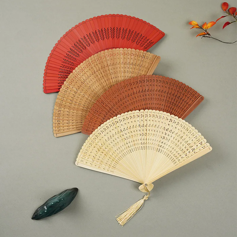 الصينية القديمة نمط اليد مروحة كامل الخيزران مروحة قابلة للطي Hanfu الرقص الجوف الخيزران مروحة الأداء الدعائم ديكور منزلي للزفاف الحرف #4