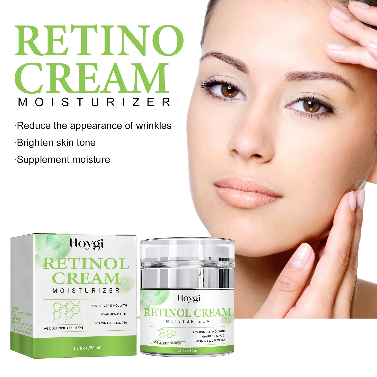 

Hoygi Retinol Firming Cream Fade Wrinkles Spots Hydrating Moisturizing Skin Elastic Tender Firming Anti-Aging Whitening Cream