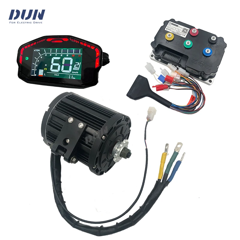 QS138 70H 3000W Peak 8KW QS Mid-Drive Motor Kits with FarDriver ND72360,DKD Display