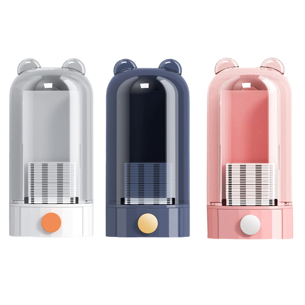 Automatic Cotton Pad Dispenser Press Out Makeup Cotton Holder Dispenser Cosmetic Cotton Pad Organizer Cotton Pad Dispenser