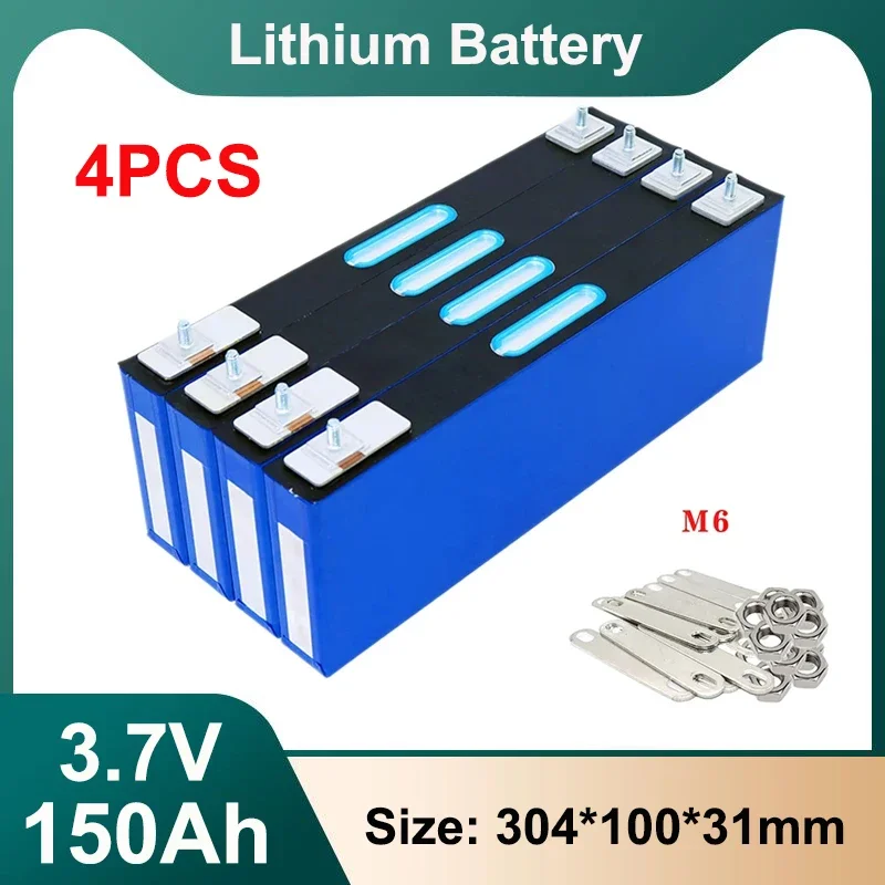 4PCS 3.7V 141Ah 150Ah NMC High-power Discharge Rechargeable Lithium Battery DIY12V 24V 36V 48V Battery Pack