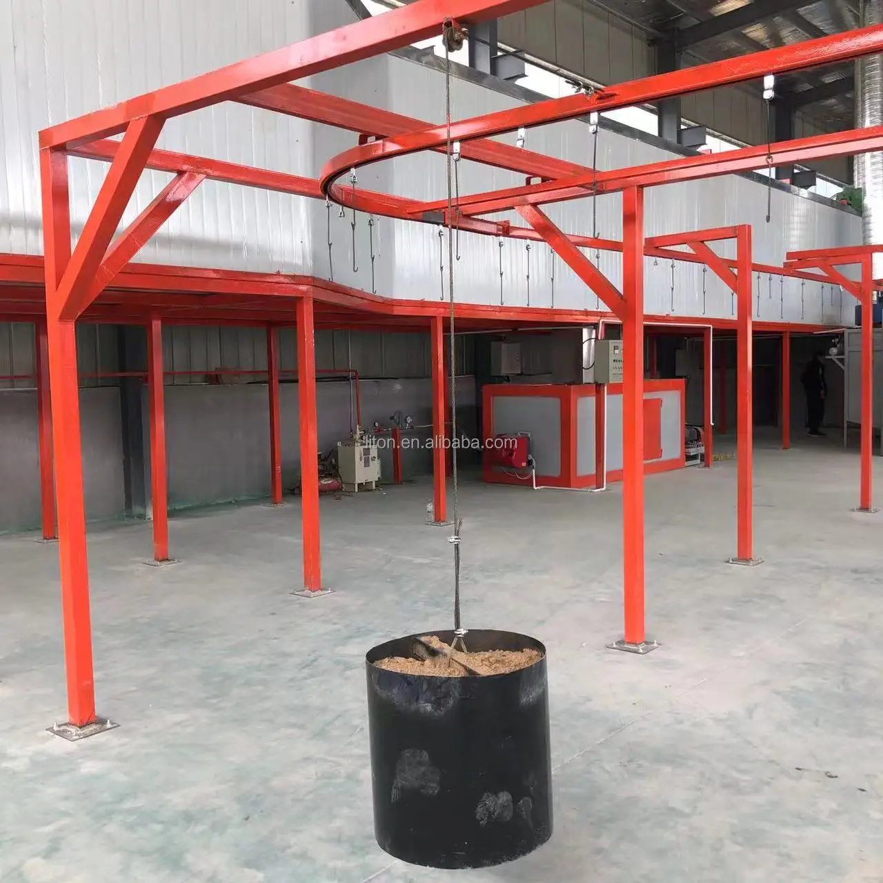 2025 Auto Electrostatic Powder Coating Line Automatic Fired Industrial High Output Competitive Price Paint Batch Curing