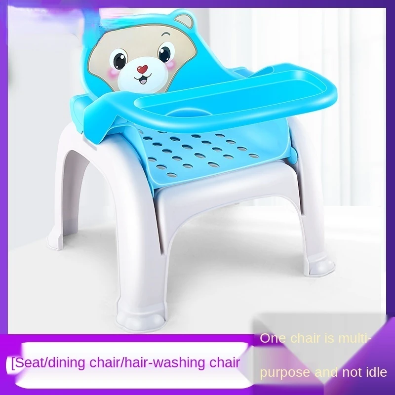 Children Shampoo Chair Dining Chair Dining Table Stool Household Folding Baby Reclining Shampoo Shampoo Chair