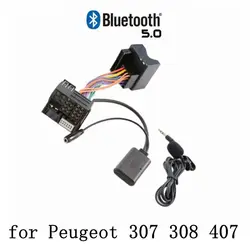 For Peugeot 206 207 307 301 407 For Citroen C4 C5 C6 Berlingo RD4 Radio Harness Microphone Handsfree Bluetooth 5.0 AUX Adapter