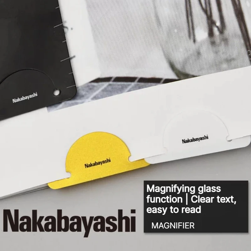 Japan  NAKABAYASHI  Magnifying Glass For Reading, Studying, Bookmarks, High-definition Office, And Other Multifunctional Ruler.