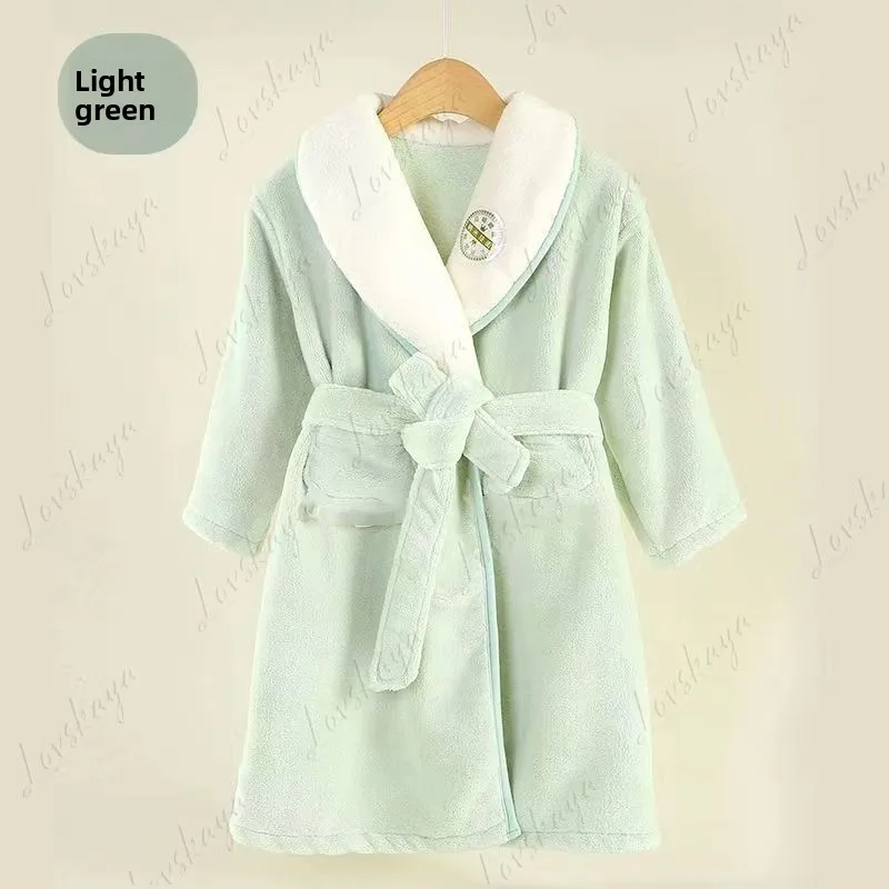 Children's Bathrobes with Sleeves, Wearable Bath Towels, Wearable and Swimmering Pajamas for Middle and Adult Boys
