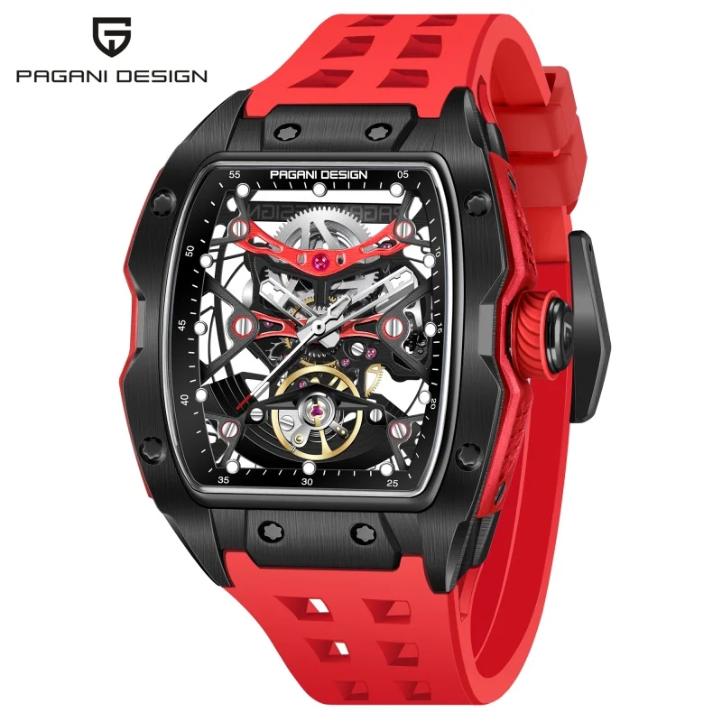 PAGANI DESIGN 2024 NEW Men's Automatic Mechanical Wristwatch Luxury Casual Skeleton Sapphire Stainless Steel Watch for Men