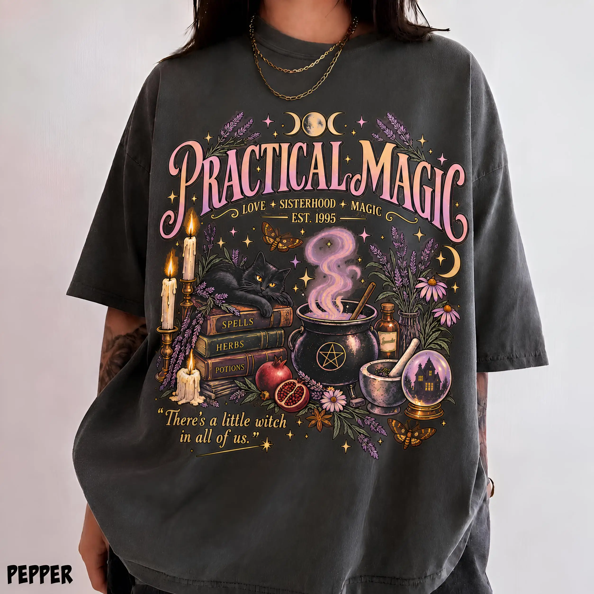 Practical Magic Halloween Shirt Witchy Movie Tshirt Spooky Season Witch Tee Tshirt Short Sleeve Women's T-shirts for Unisex
