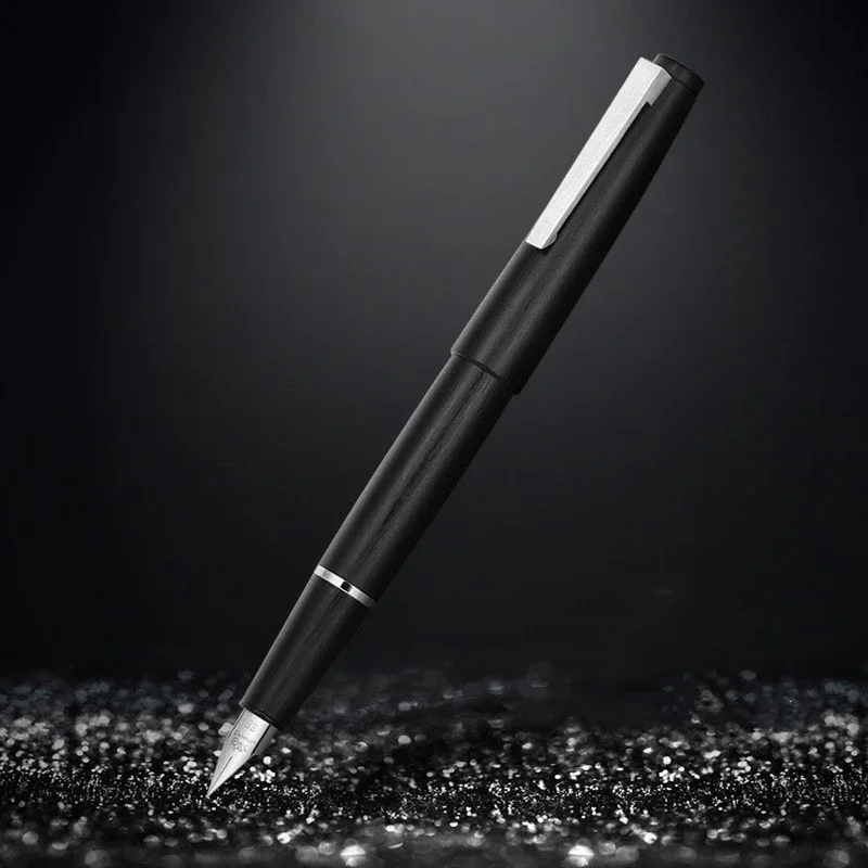JINHAO 80 블랙 만년필 섬유 엑스트라 파인 0.38mm 펜촉 잉크 펜 쓰기 골드 클립 학교 사무용품 편지지