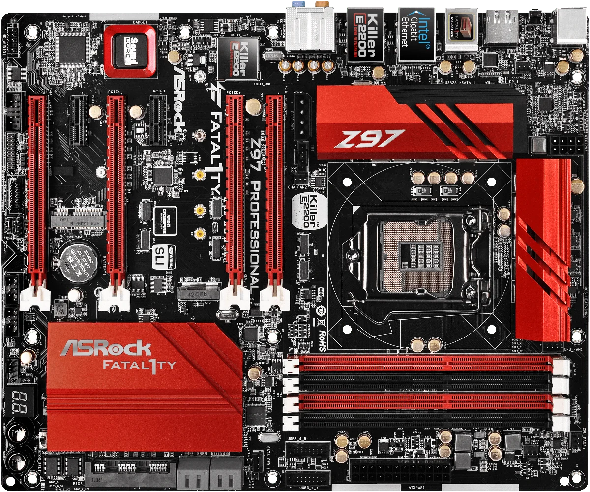 Imagem -03 - Placa-mãe Profissional Lga 1150 Intel Z97 Ddr3 Suporte 32gb I74770 4790 4590 4570 I3-4370 4130 M.2 Ssd Asrock-fatal1ty