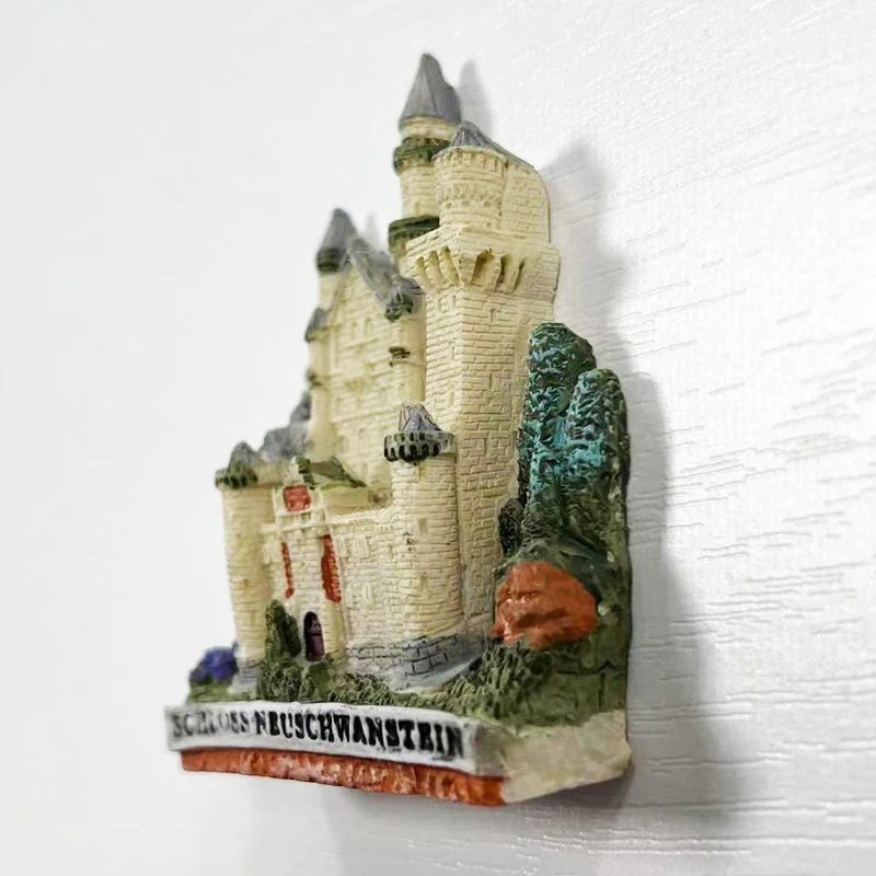 Germany, Tourist souvenirs Home decor Neuschwanstein Castle 3D stereo refrigerator sticker collection of arts and crafts gifts