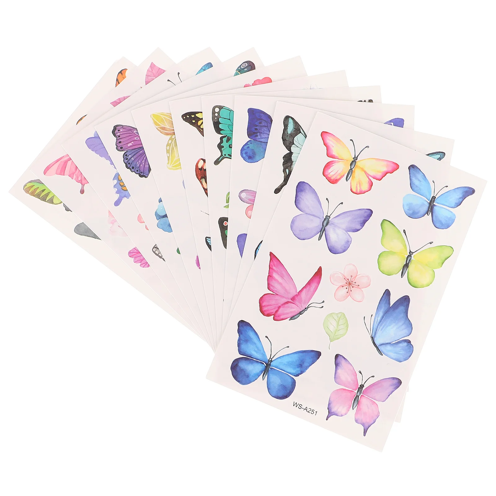 

10 Sheets Butterfly Tattoo Body Butterflies Themed Tattoos Temporary Decal Transfer Child