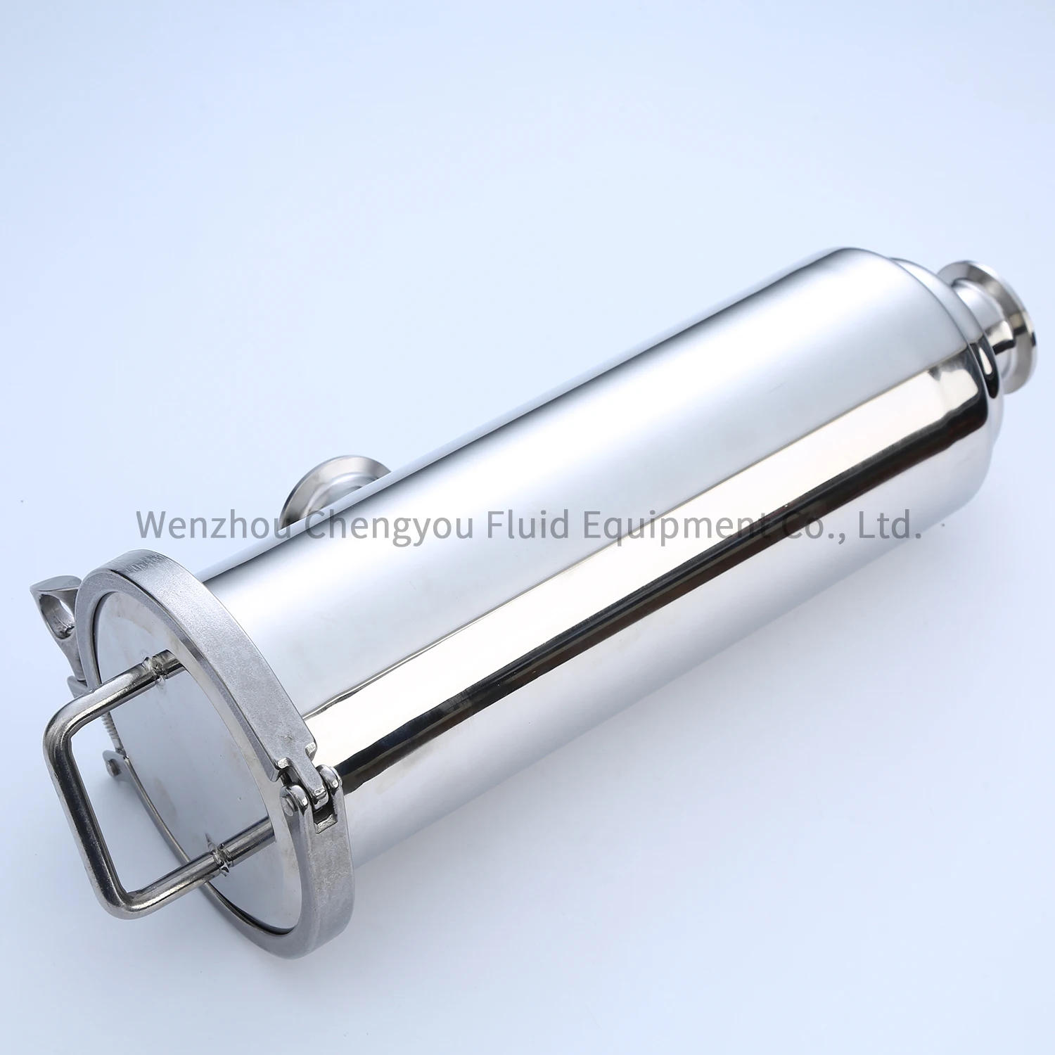Sanitary Stainless Steel 304/316L Angle Filter with Clamp/Weld/Thread Connection for Food, Dairy, and Beverage Processing