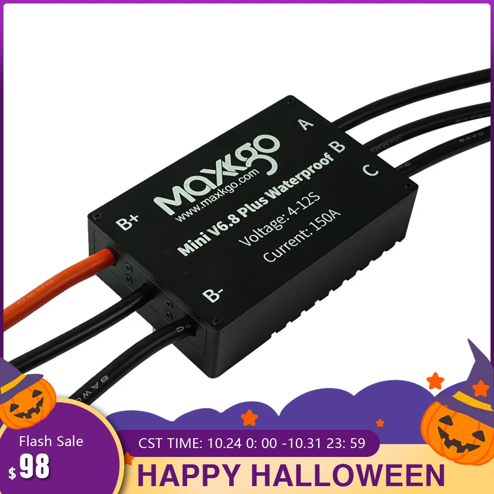 Flash Deal MAXKGO Mini FSESC6.8 ESC 60V 150A IP68 Waterproof Electric Speed Controller Based On VESC6 For DIY E-skateboard Efoil