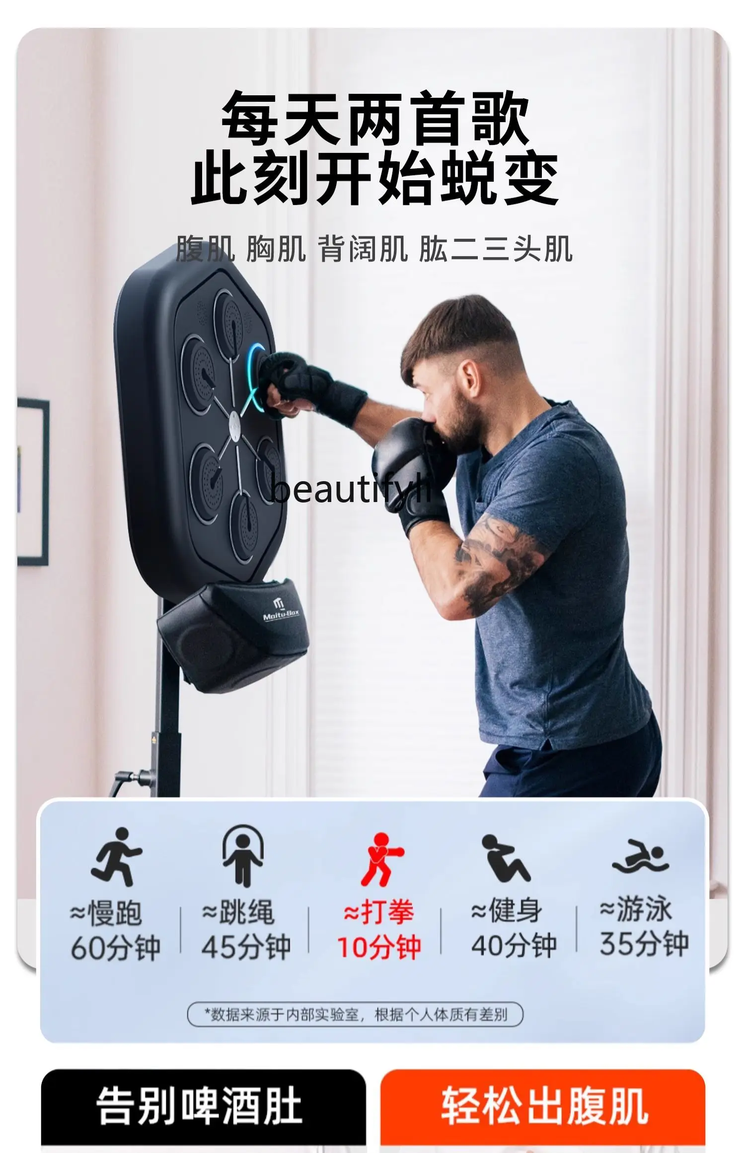 Music Boxing Machine Smart Home Music Wall Target Training Fitness Equipment