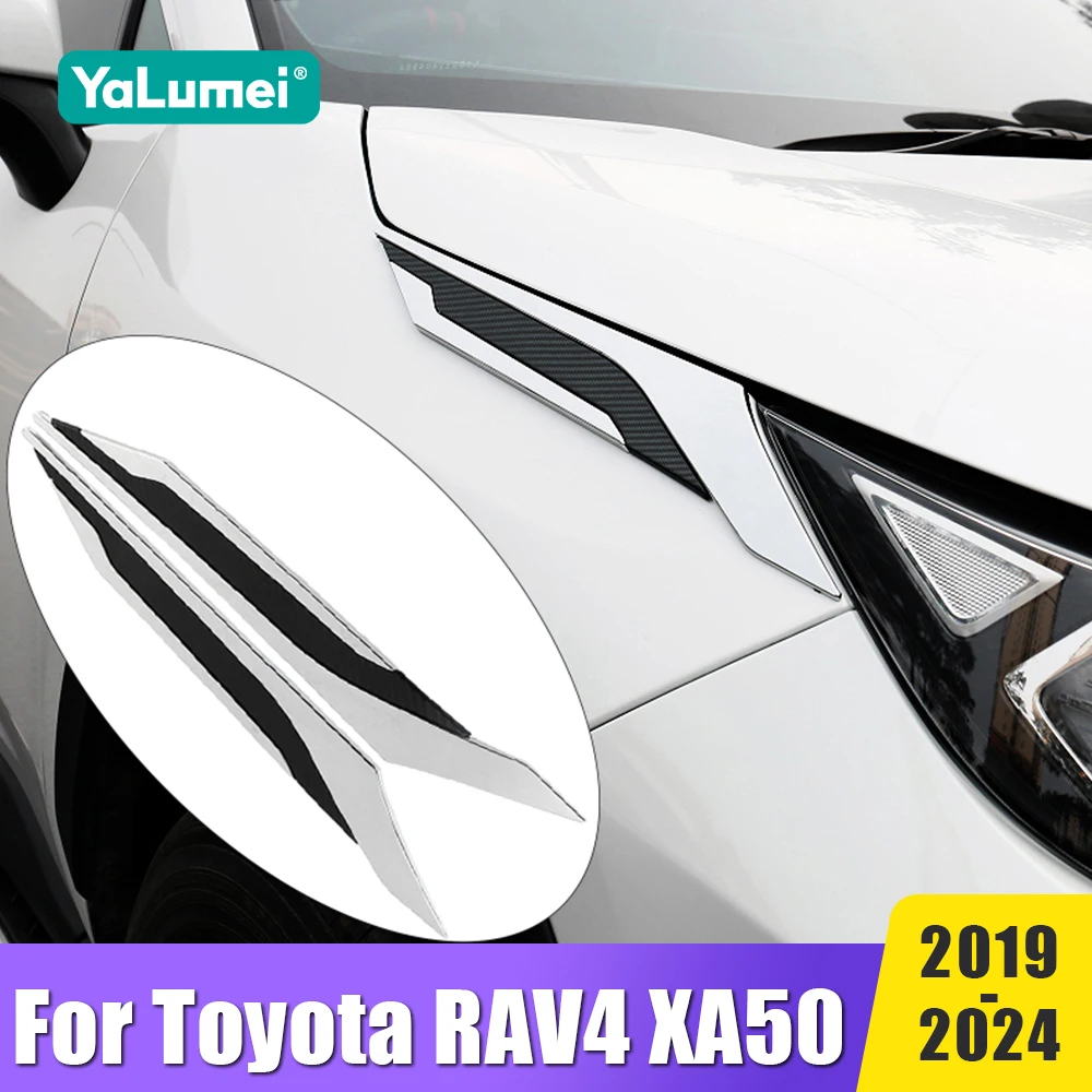 

For Toyota RAV4 XA50 2019 2020 2021 2022 2023 2024 Car Fender Side Air Vent Outlet Cover Trim Decorative Shark Gills Stickers