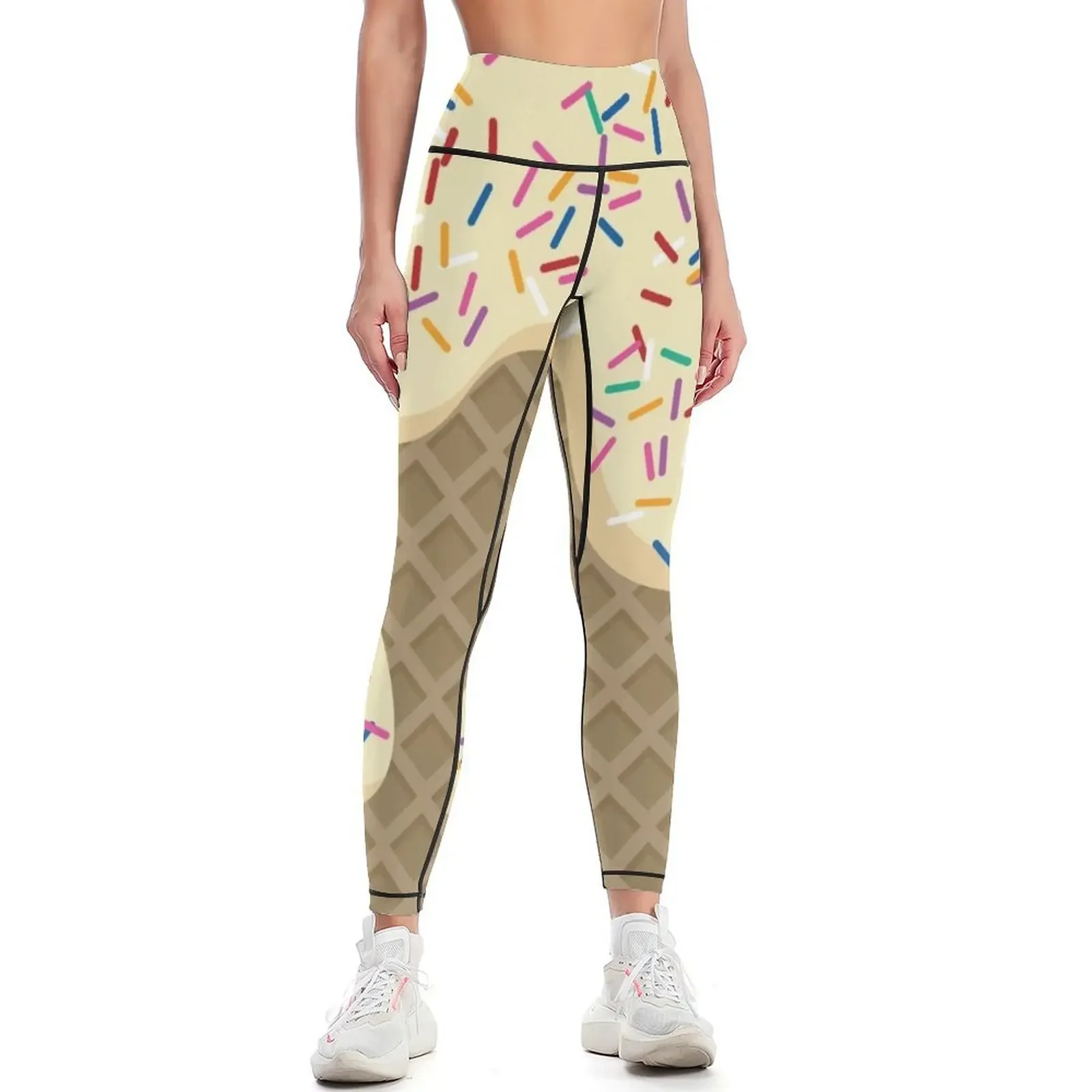 

Here's the vanilla scoop...with sprinkles! Leggings Legging sport sport pants gym womans Womens Leggings