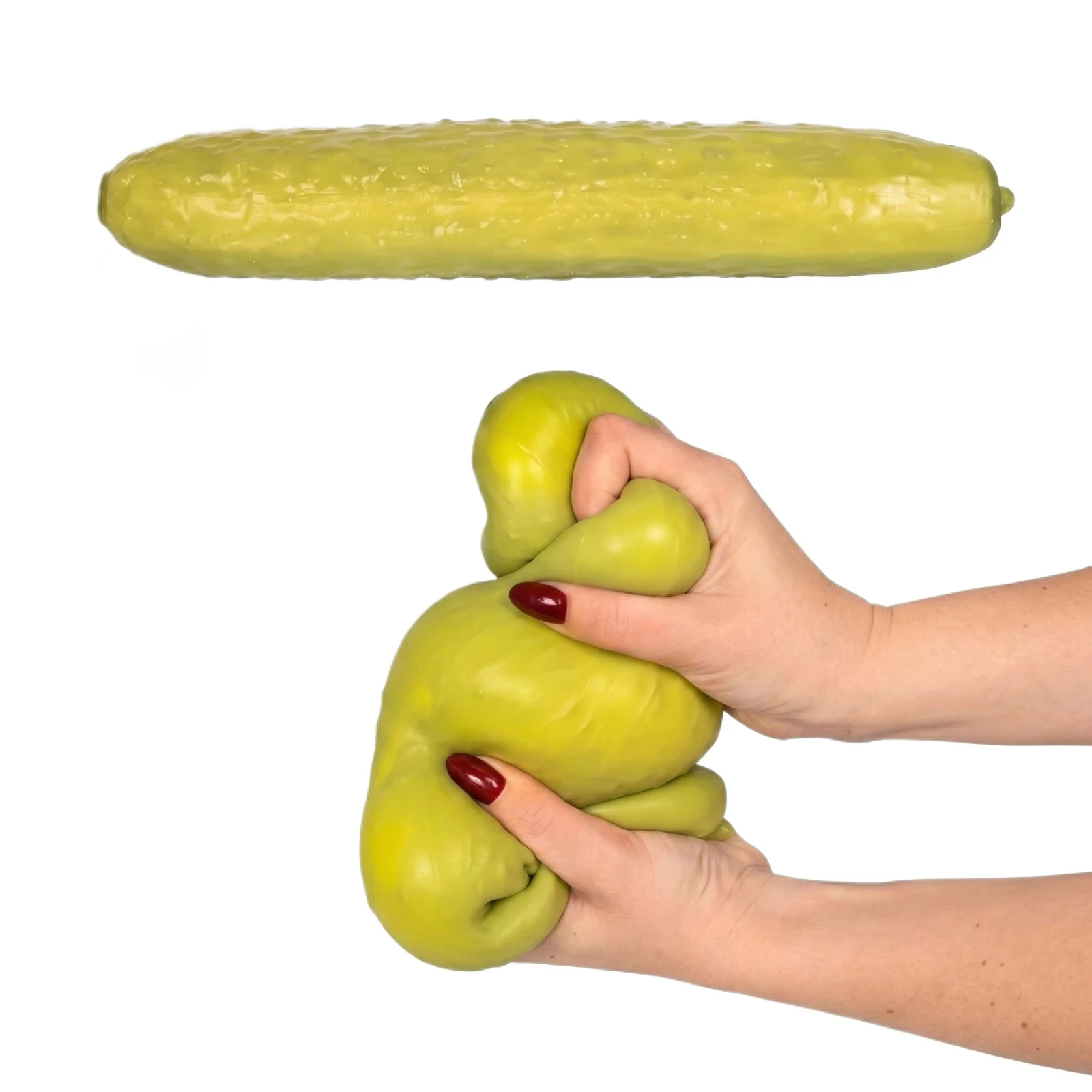 Juguete con forma de pepino para apretar, regalo creativo para niños y adultos, juguete sensorial realista e interesante para descompresión, 1 ud.