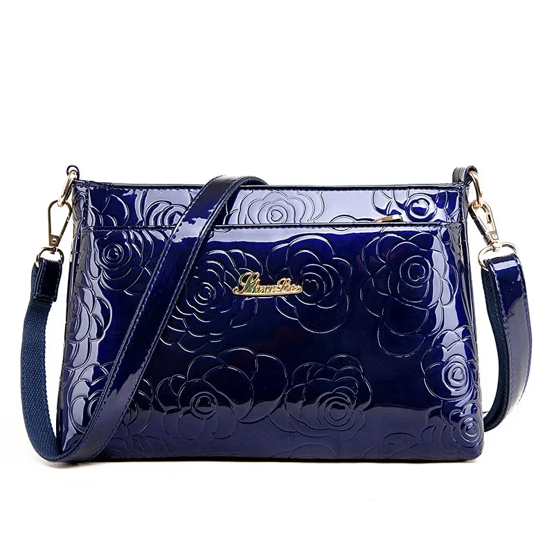 New Fashion Flower Women Handbags High Quality Ladies Shoulder Bags Patent Leather Female Girl Luxury Brand Design Crossbody Bag