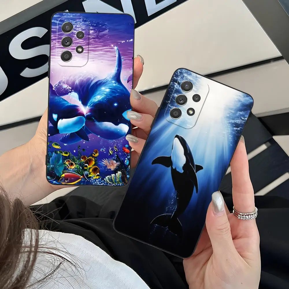 

Чехол для мобильного телефона Orcas Whale для Samsung Galaxy A73 72 71 70 56 55 54 53 52 36 35 34 23 16 15 5G Цветной защитный красивый чехол