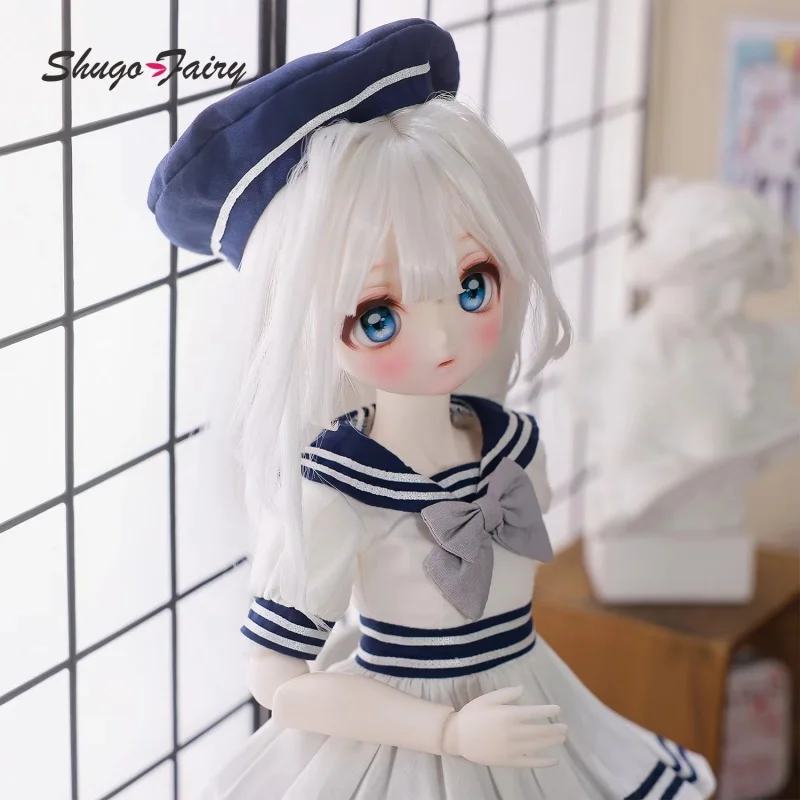 

Shugafairy Bjd Joint Doll 1/4 Sailor Suit Makoto Naval Style Милая девушка Аниме Лицо Смола Кукла Полный комплект Коллекция Летний подарок на день