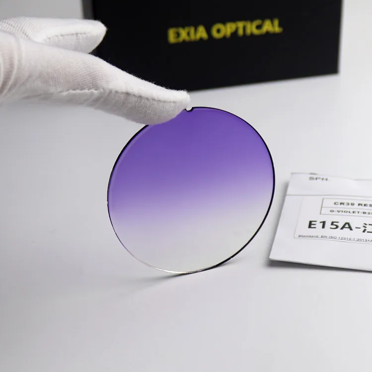 

Линзы для солнцезащитных очков EXIA E15A, градиентные фиолетовые, SHMC, UV400, Curve 2, CR-39, полимерные, светло-голубое покрытие