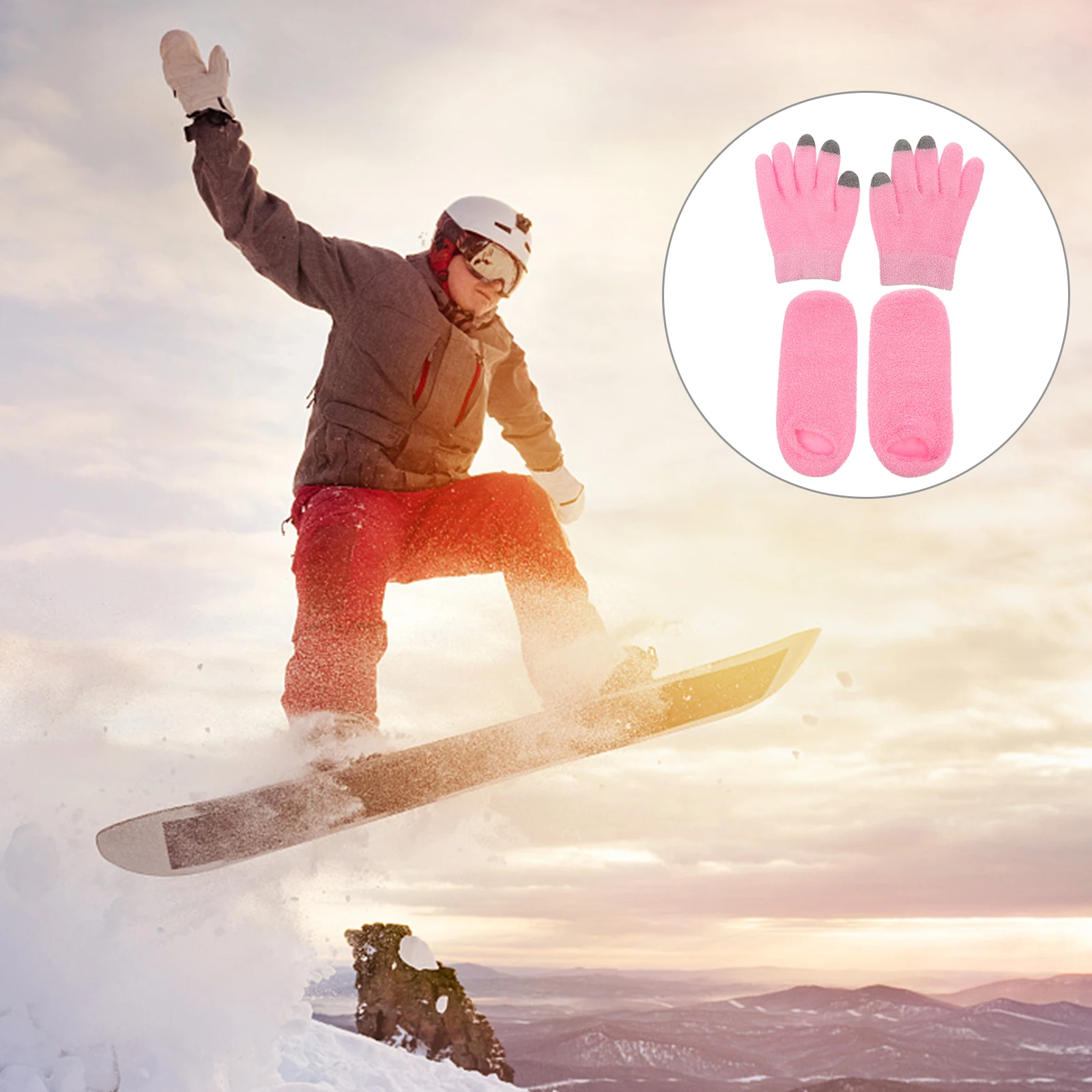 

1 set Touch Screen Winter Gel Gloves for Hand Care Moisturizing Soften Whitening Nourishing Comfortable Game Cycling Gloves