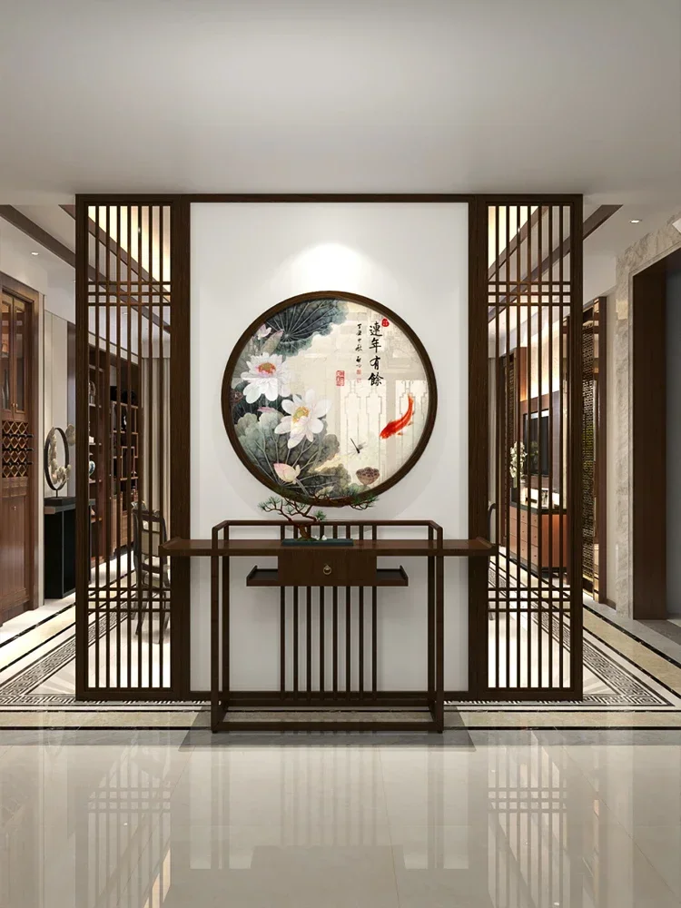 

Custom-made new Chinese-style screen partition living room solid wood porch entrance decoration to block light extravagantgrille