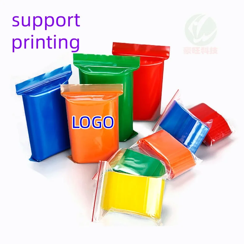 

200PCS Resealable Thick Color PE Zipper Bags Pouches for Snacks, Candy, Spices, Jewelry, Hardware, Batteries