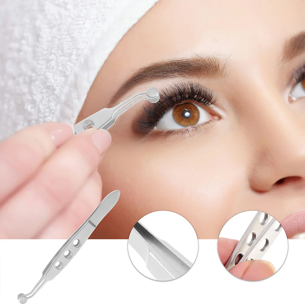 Mat Meibomian Gland Massage Forceps Eyelid Tool Eyelids Silver Stainless Steel Tweezers Man