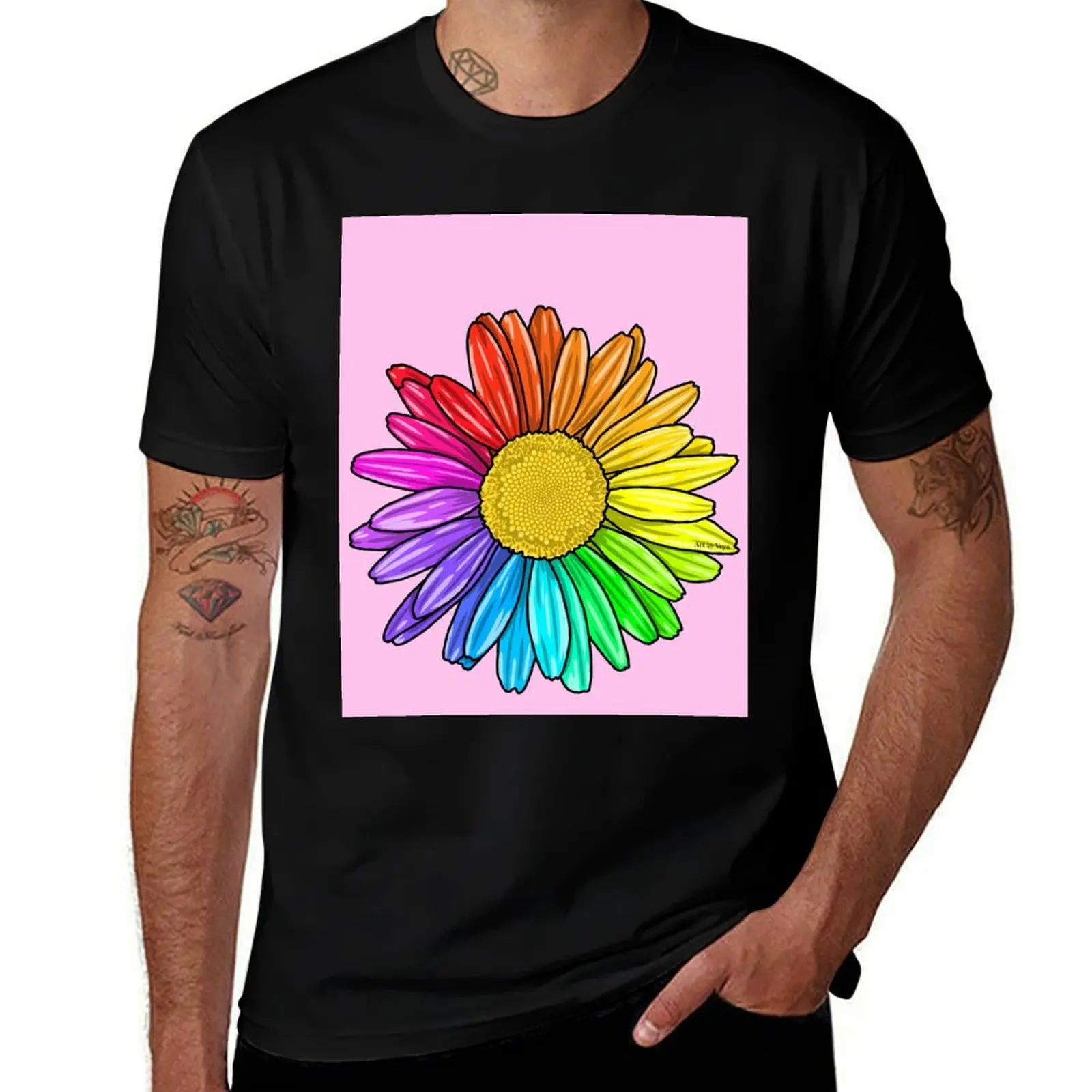 

Rainbow Daisy T-Shirt man t shirt luxury man t shirts for men T-Shirt