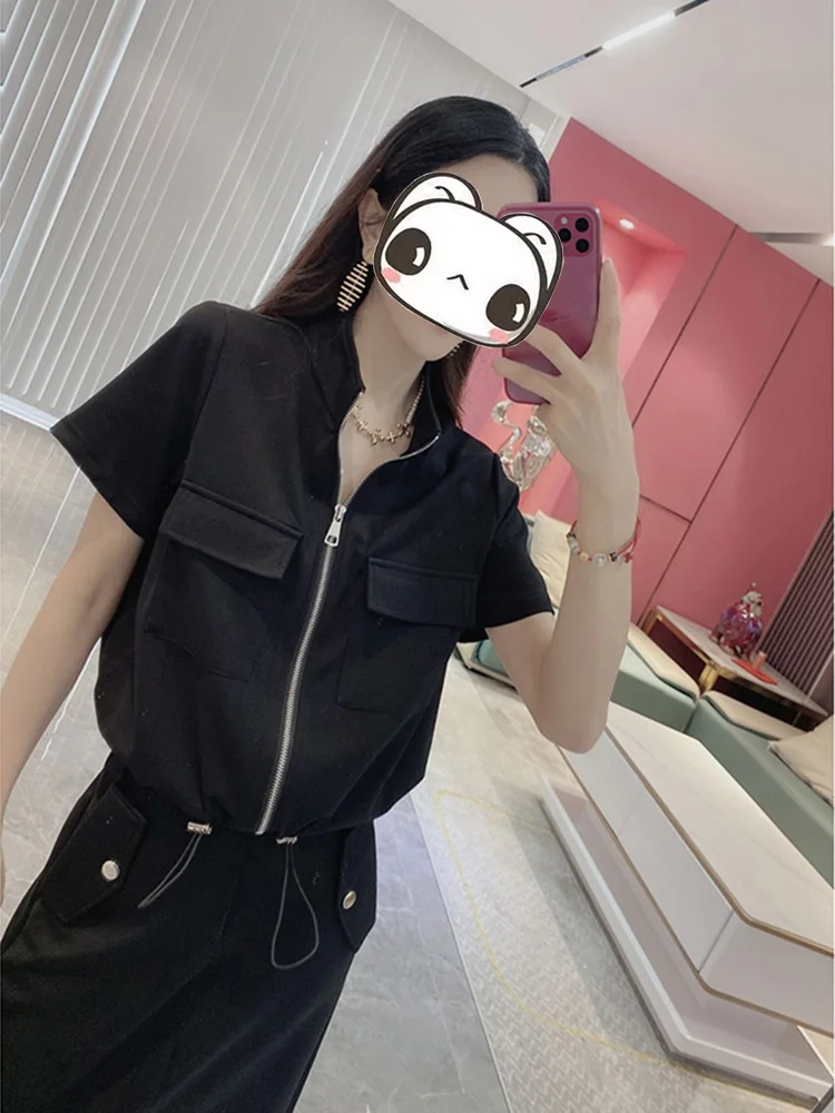 

Faionable Korean Sle Women's Summer 2025 Two-Piece Set Straight Skirt And T-irt Versatile Workwear Ensemble