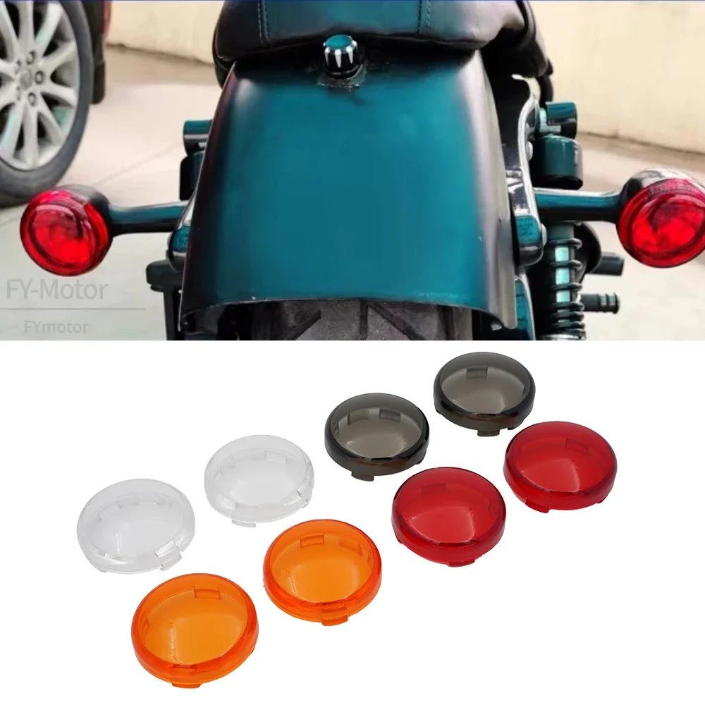 Motorcycle Indicator Lens Light Caps Cover Fit For Harley Dyna Softail Electra Glide Road King Sportster 883 1200