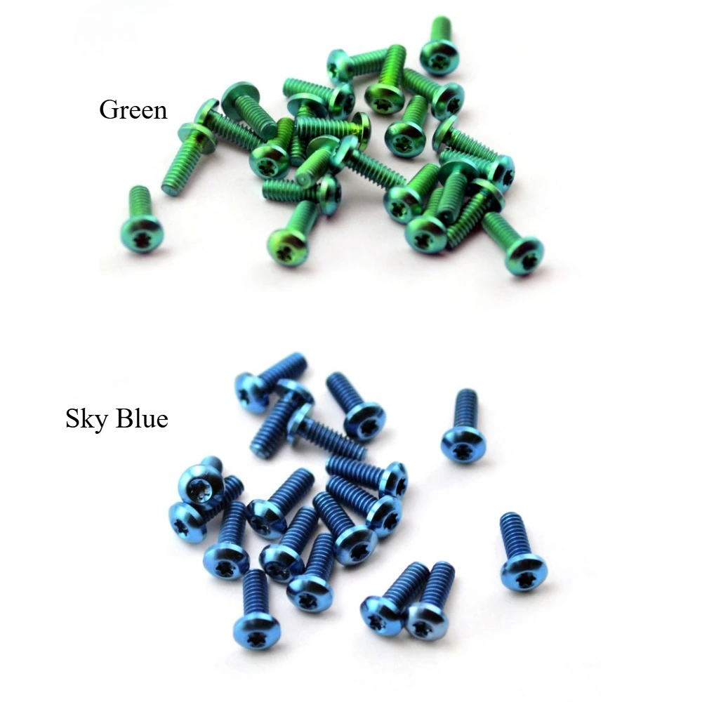 CNC Machined 2-56 UNC Ti-6Al-4V Titanium Torx T6 Screws for Spyderco Folding Knife Anti-Slip