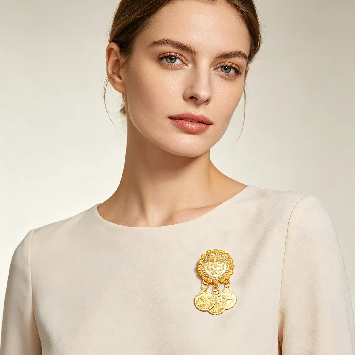 Women Accessories India - Модный кулон в виде монеты, женская