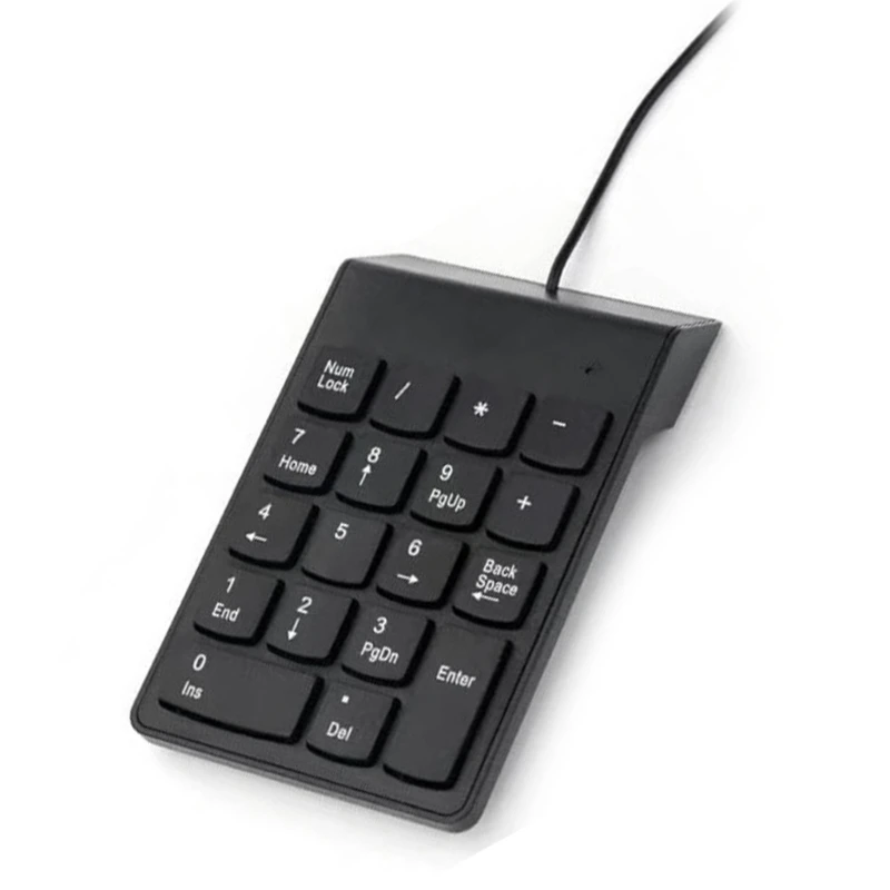 Mini Numeric Keypad USB Corded Keyboard Offering Comfortable Typing For Laptop, PC, Desktop, Notebook And More