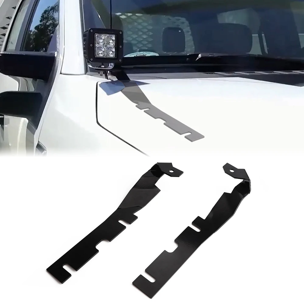 2pcs Hood Ditch Light Bar Mount Brackets For Dodge Ram 1500 2500 3500 2010-2018 Accessory Part