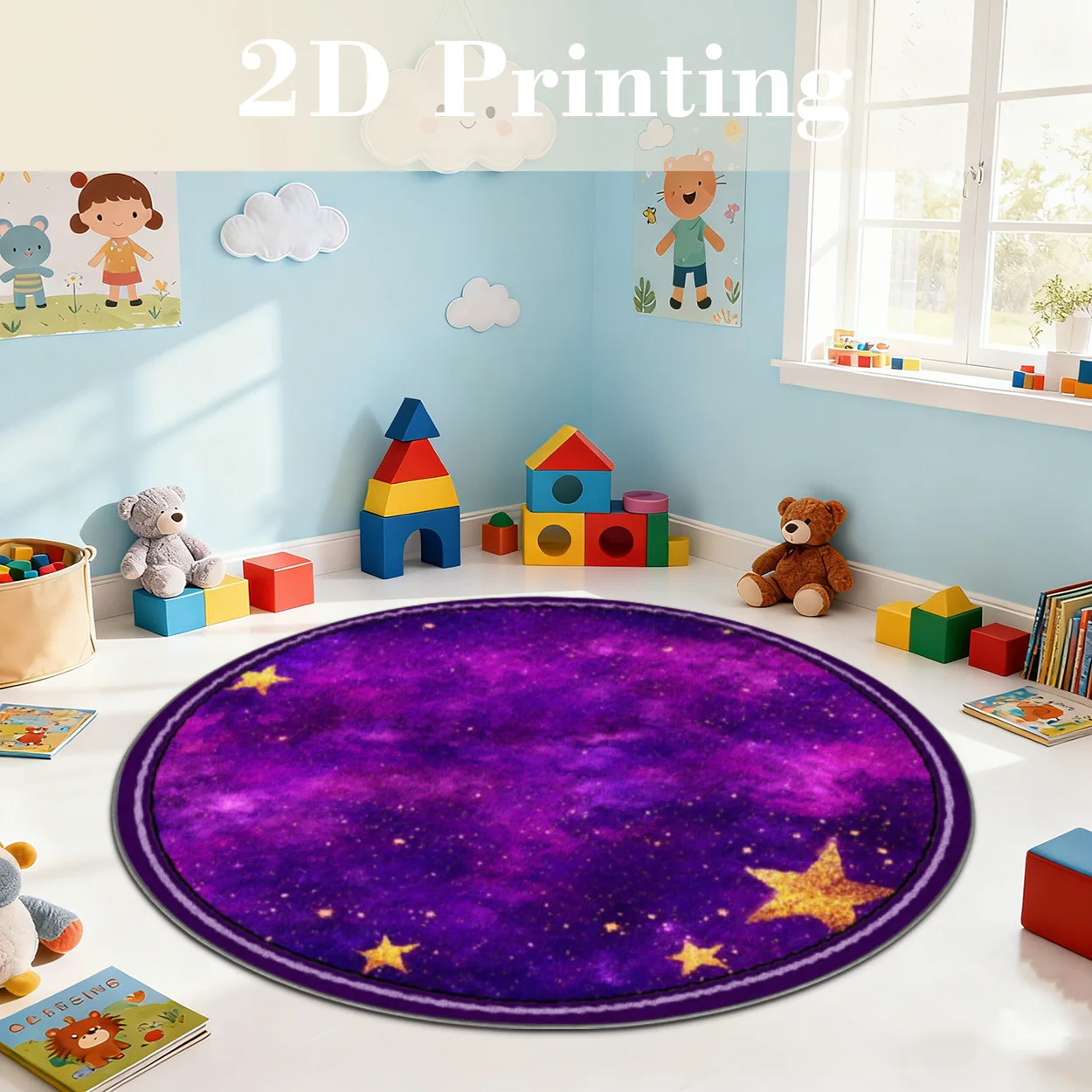 Vintage Cosmic Nebula Graphic Washable Carpet Durable Entrance Rug For Coffee Shop Office Supermarket Store Entry