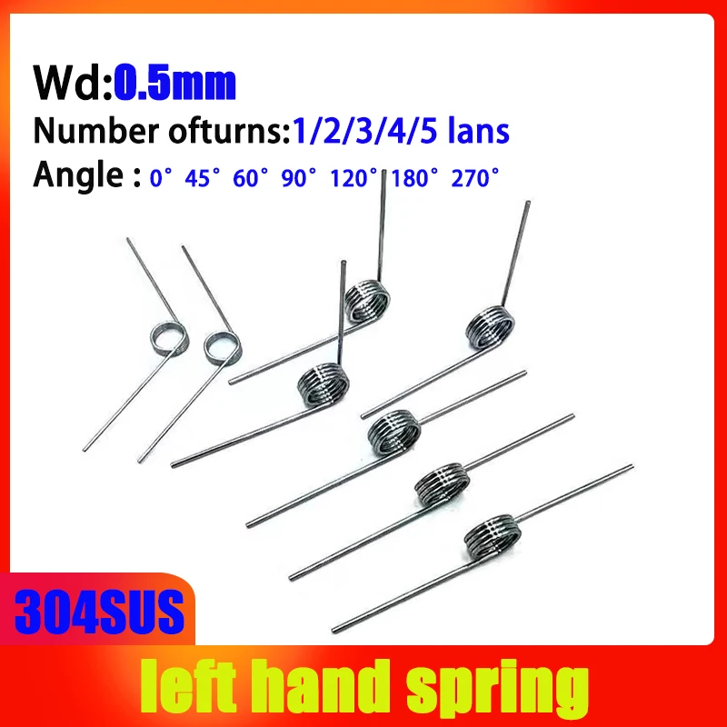 

Пружина возвратная V-образная из нержавеющей стали 304, диаметр проволоки 0.5 мм, левая витка, 10 шт., 1/2/3/4/5 виток