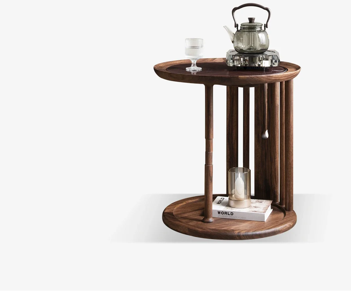 North American walnut solid wood small coffee table Nordic casual side table